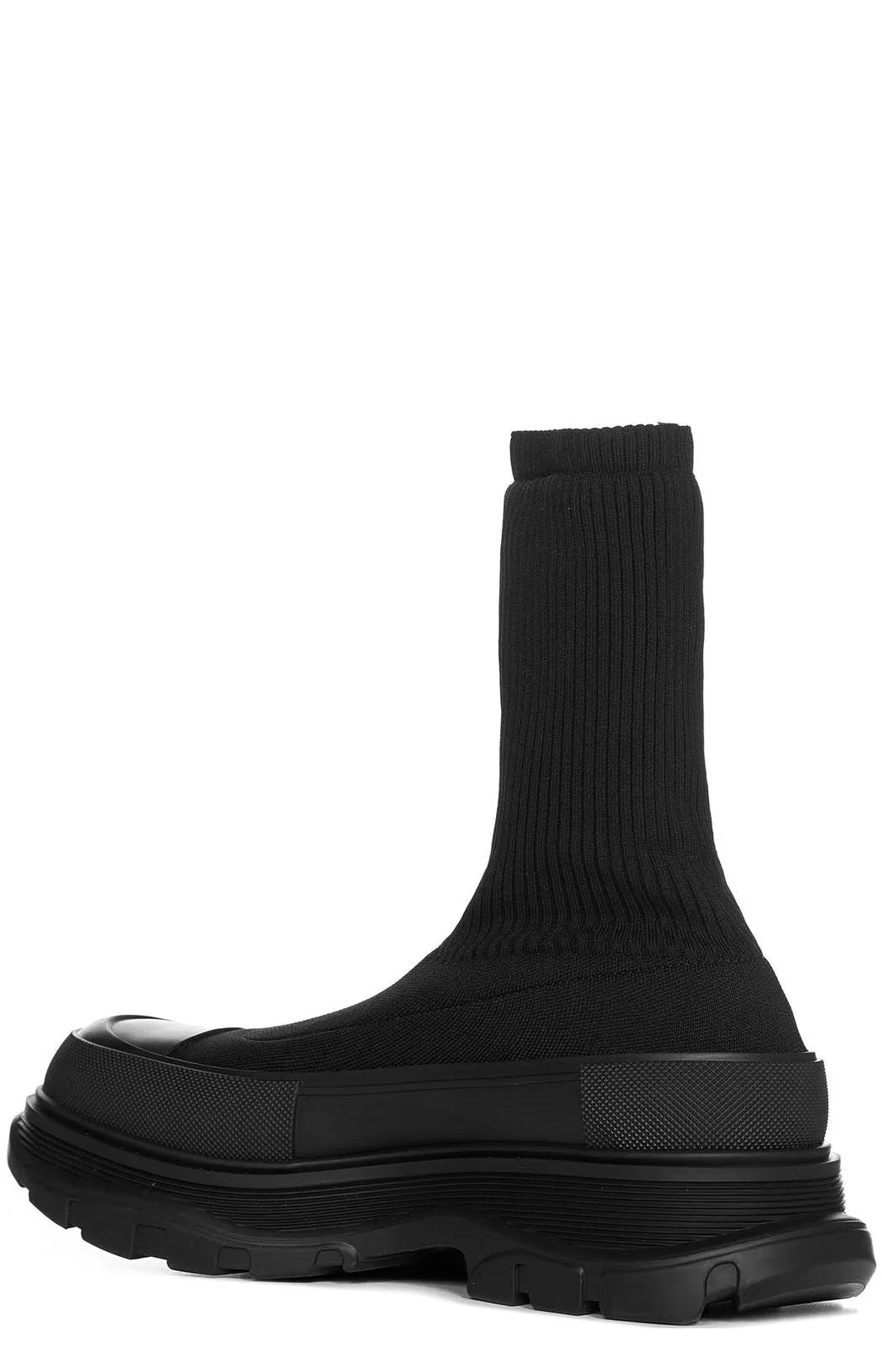 Alexander McQueen Graffiti Knit Tread Slick Boots