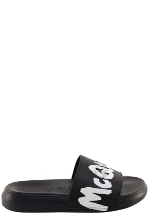 Alexander McQueen Graffiti Logo Slides