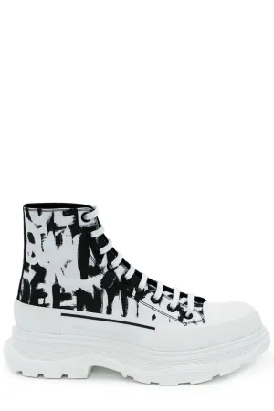 Alexander McQueen Graffiti Tread Slick Boots