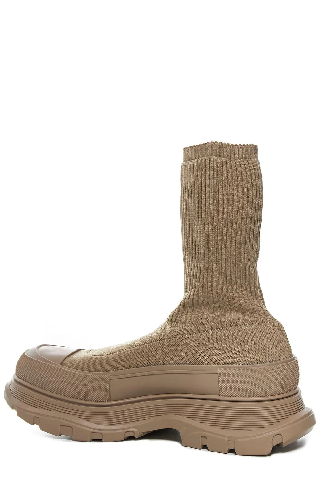 Alexander McQueen Logo Printed Sock-Style Boots