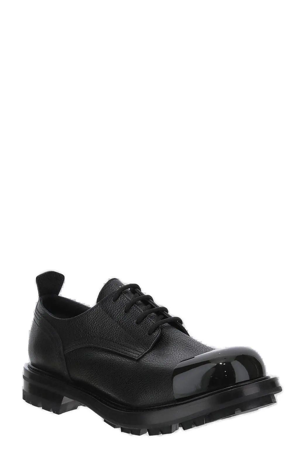Alexander McQueen Round Toe Lace-Up Shoes