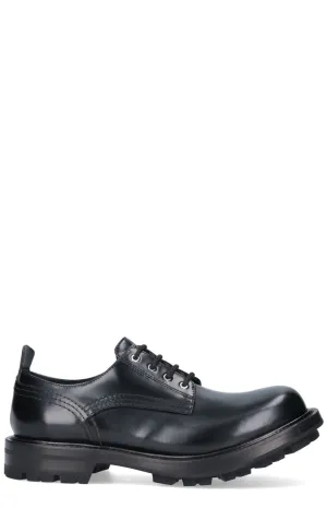 Alexander McQueen Round Toe Lace-Up Shoes