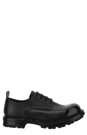 Alexander McQueen Round Toe Lace-Up Shoes