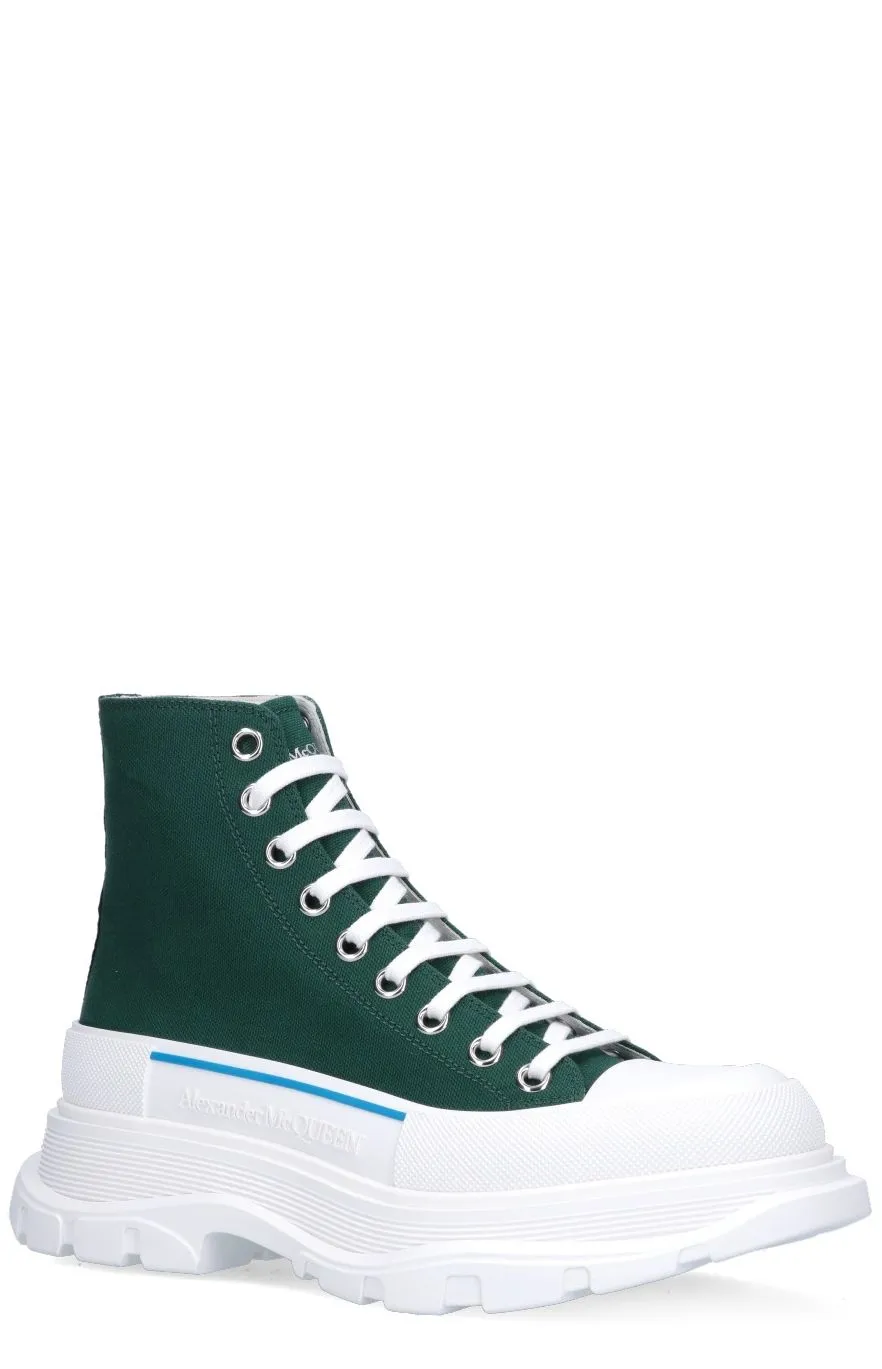 Alexander McQueen Tread Slick Lace-Up Boots