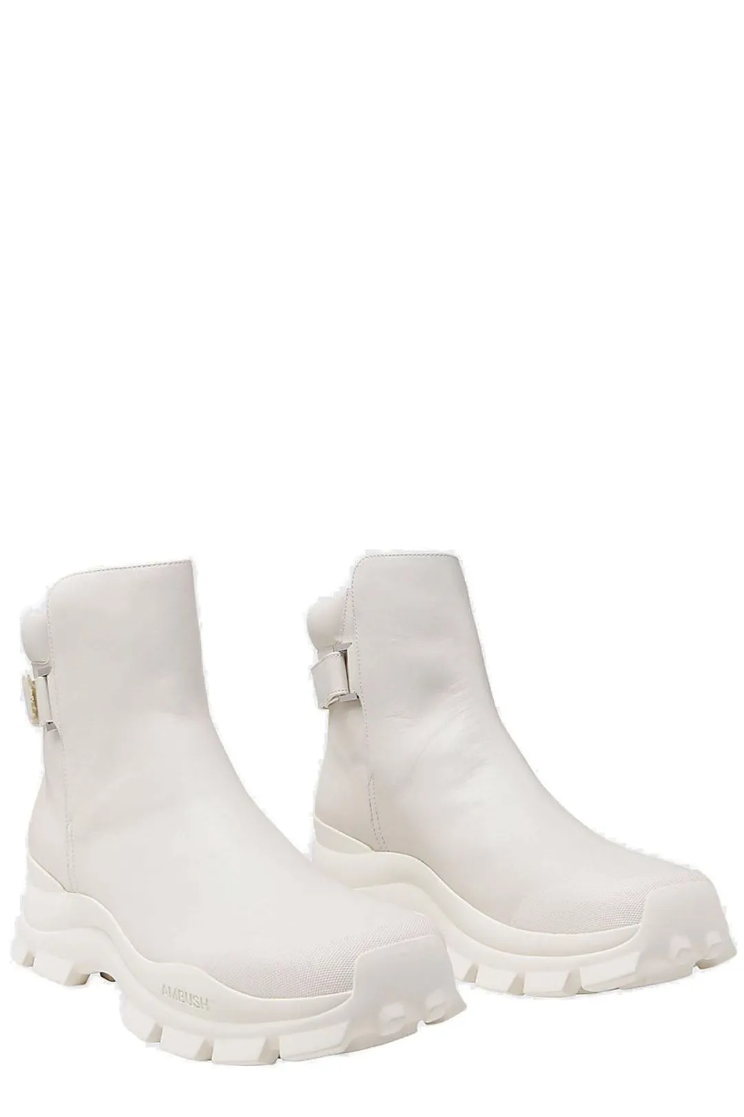 Ambush Logo Embossed Square Toe Boots