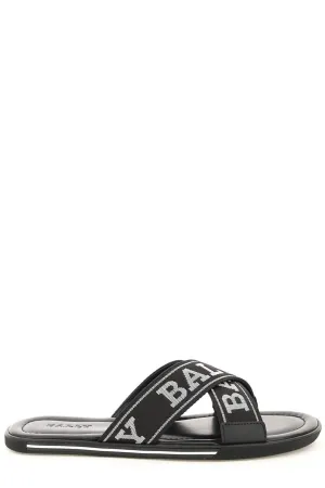 Bally Cross Logo Band Slides
