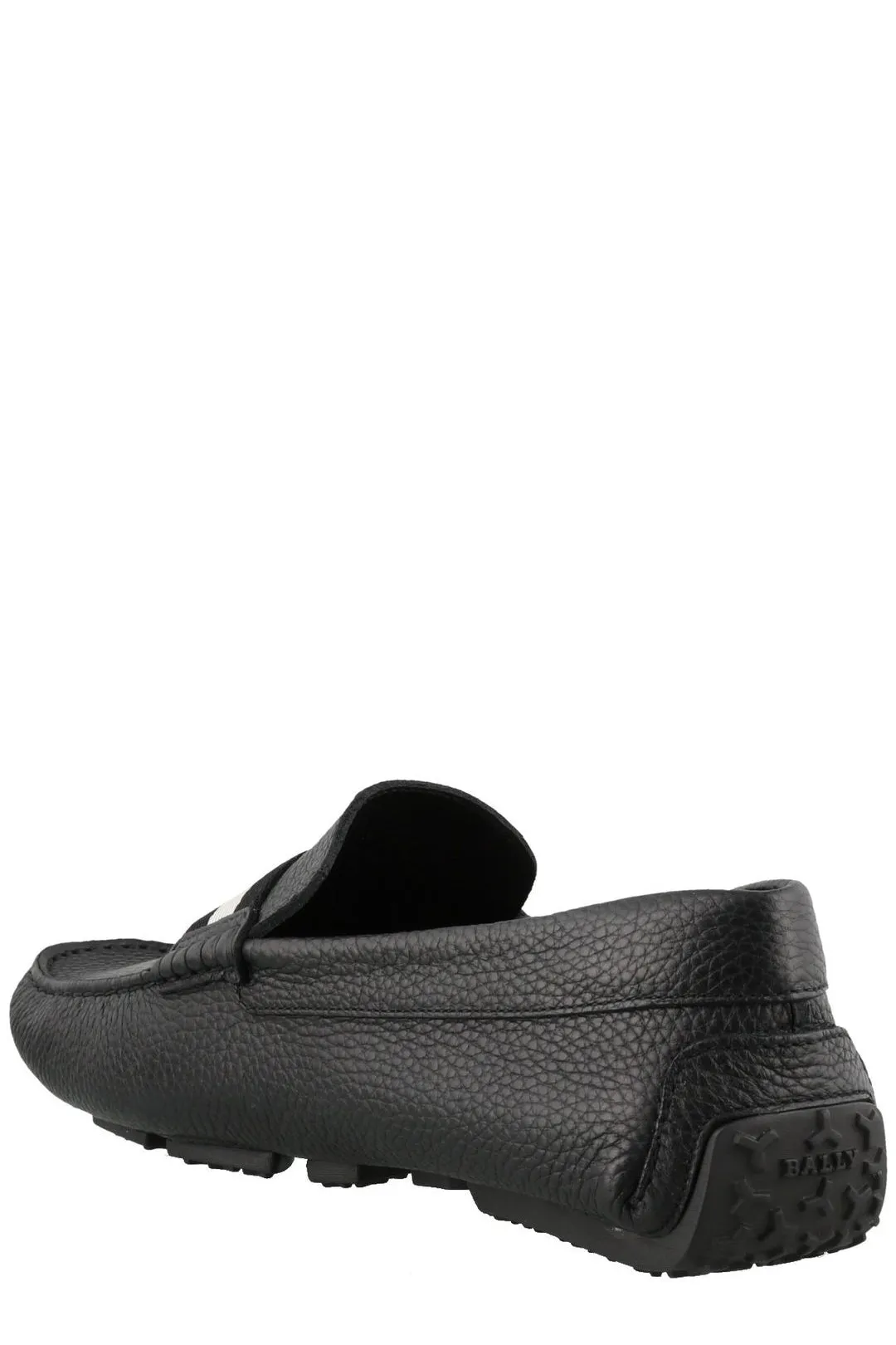 Bally Logo Plaque Crossover Strap Loafers