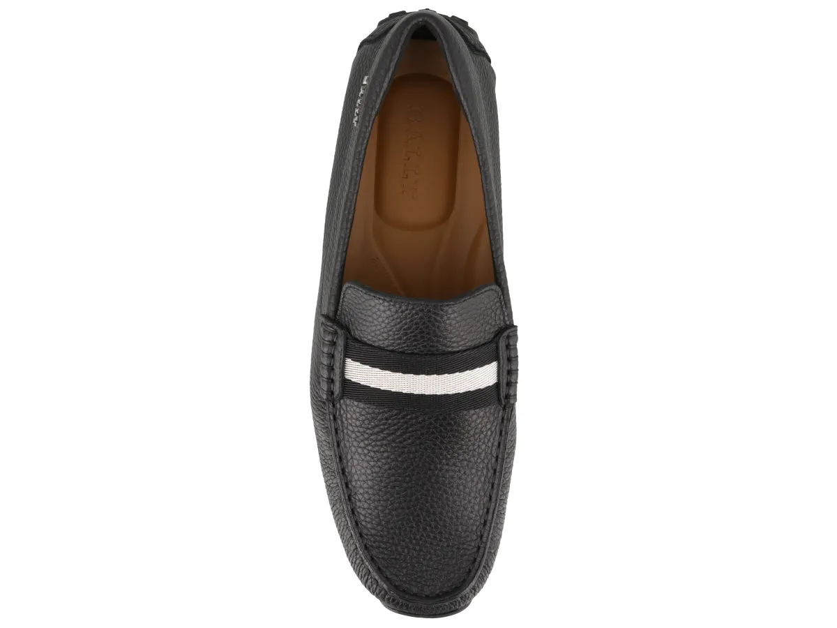 Bally Logo Plaque Crossover Strap Loafers
