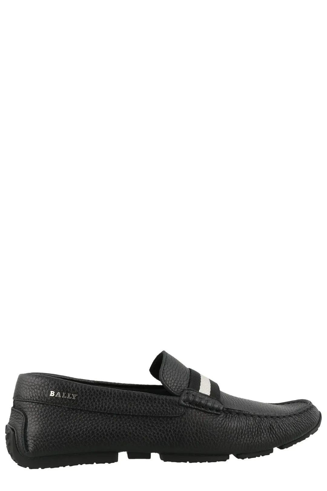 Bally Logo Plaque Crossover Strap Loafers