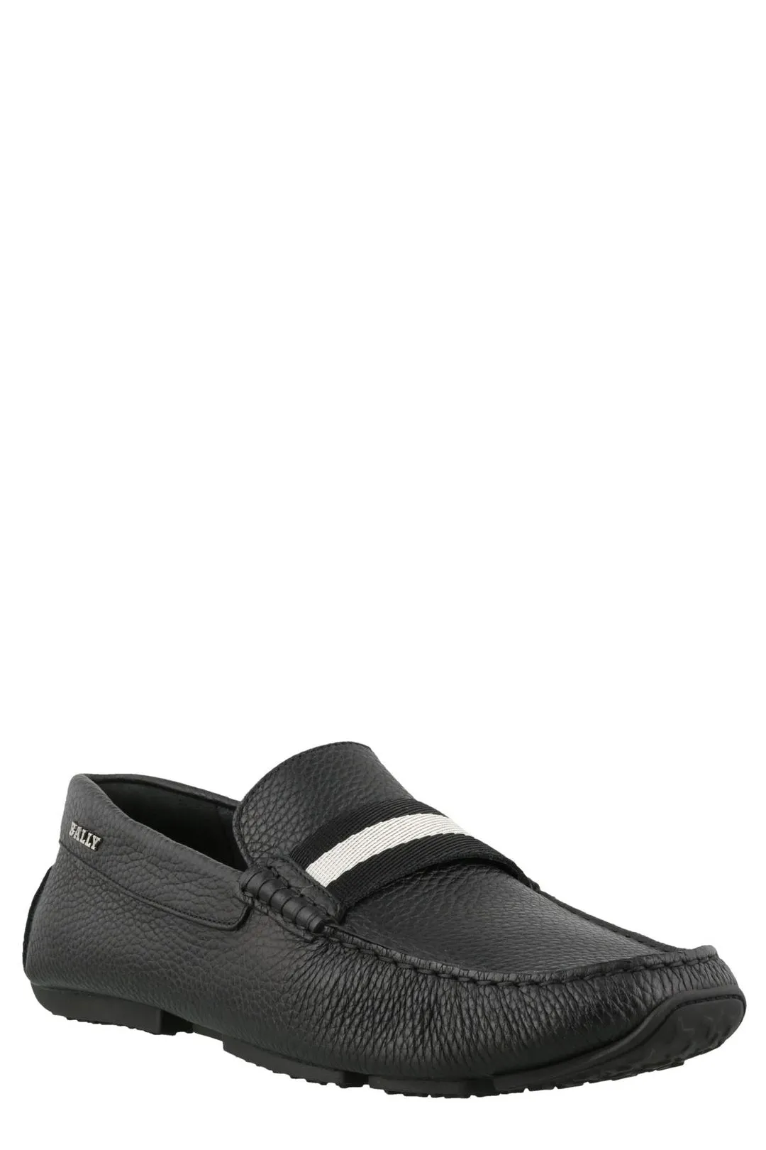 Bally Logo Plaque Crossover Strap Loafers