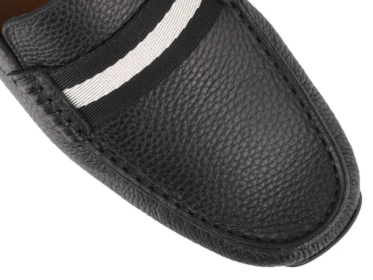 Bally Logo Plaque Crossover Strap Loafers