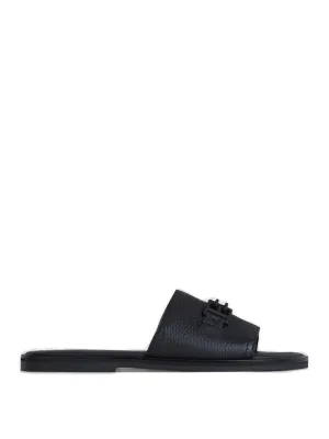 Bally Logo Plaque Slip-On Slides