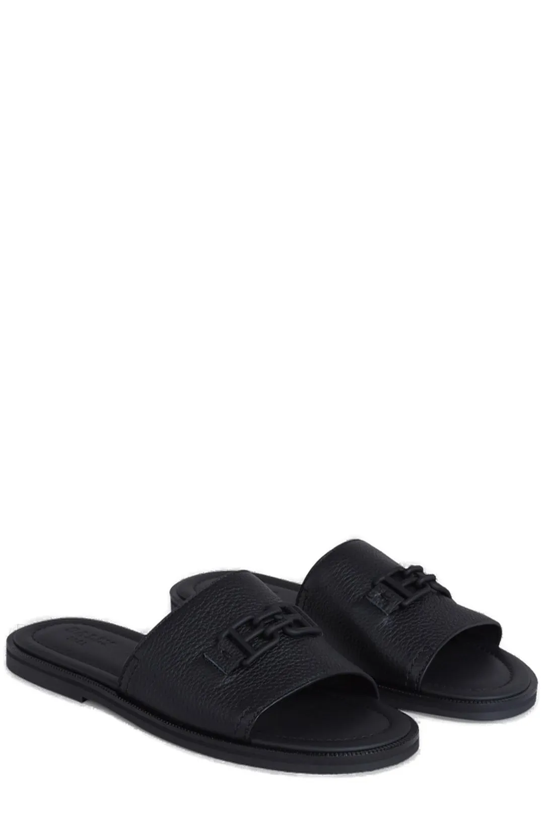 Bally Logo Plaque Slip-On Slides