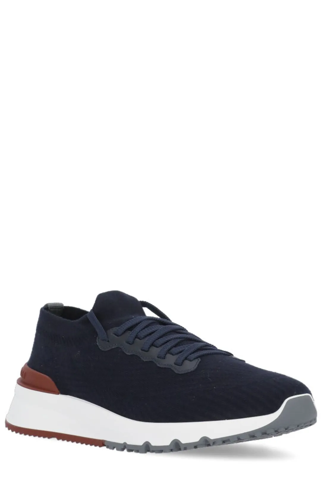 Brunello Cucinelli Knitted Lace-Up Sneakers