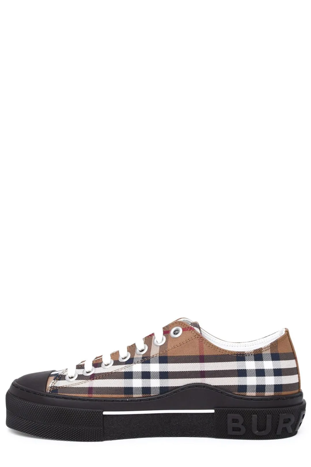 Burberry Vintage Check Pattern Lace Up Sneakers
