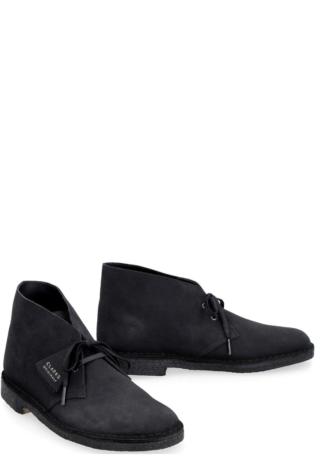 Clarks Round Toe Lace-Up Ankle Boots