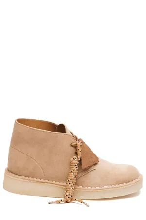 Clarks Round Toe Lace-Up Boots