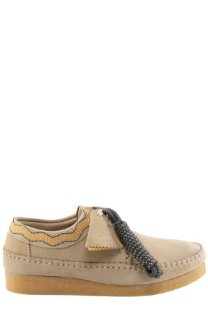 Clarks Weaver Square Toe Lace-Up Shoes