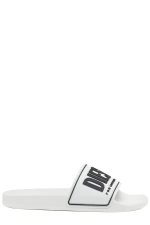 Diesel Logo Embossed Open-Toe Slides
