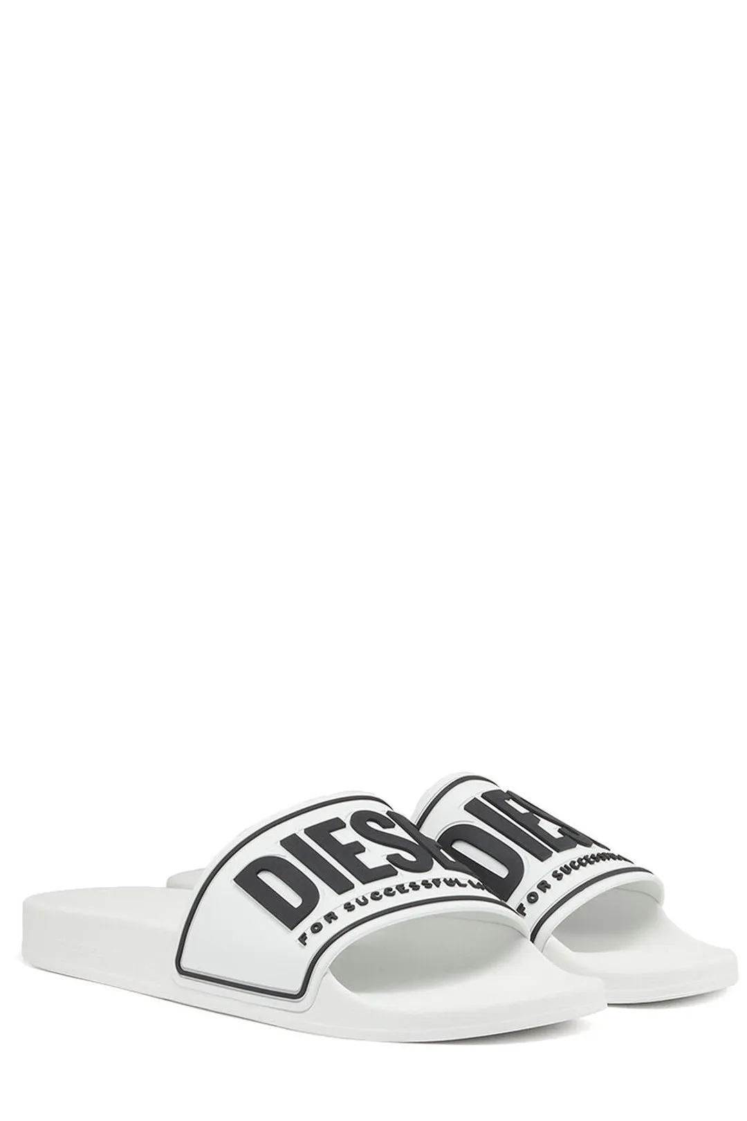 Diesel Logo Embossed Open-Toe Slides