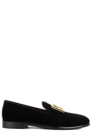 Dolce & Gabbana DG Logo Plaque Slip-On Loafers