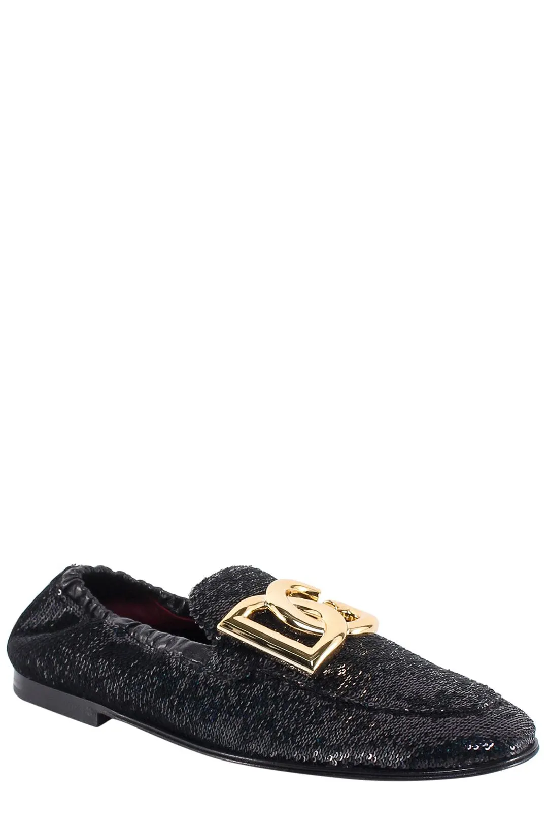 Dolce & Gabbana DG Logo Sequin Embellished Slippers