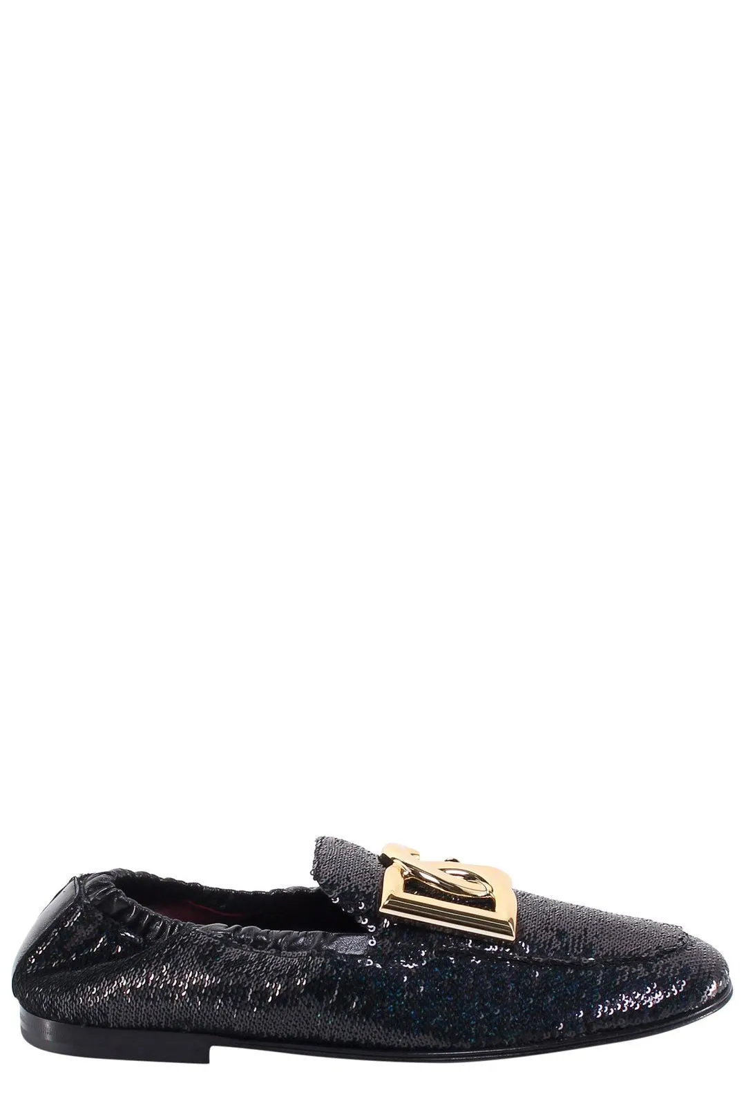 Dolce & Gabbana DG Logo Sequin Embellished Slippers