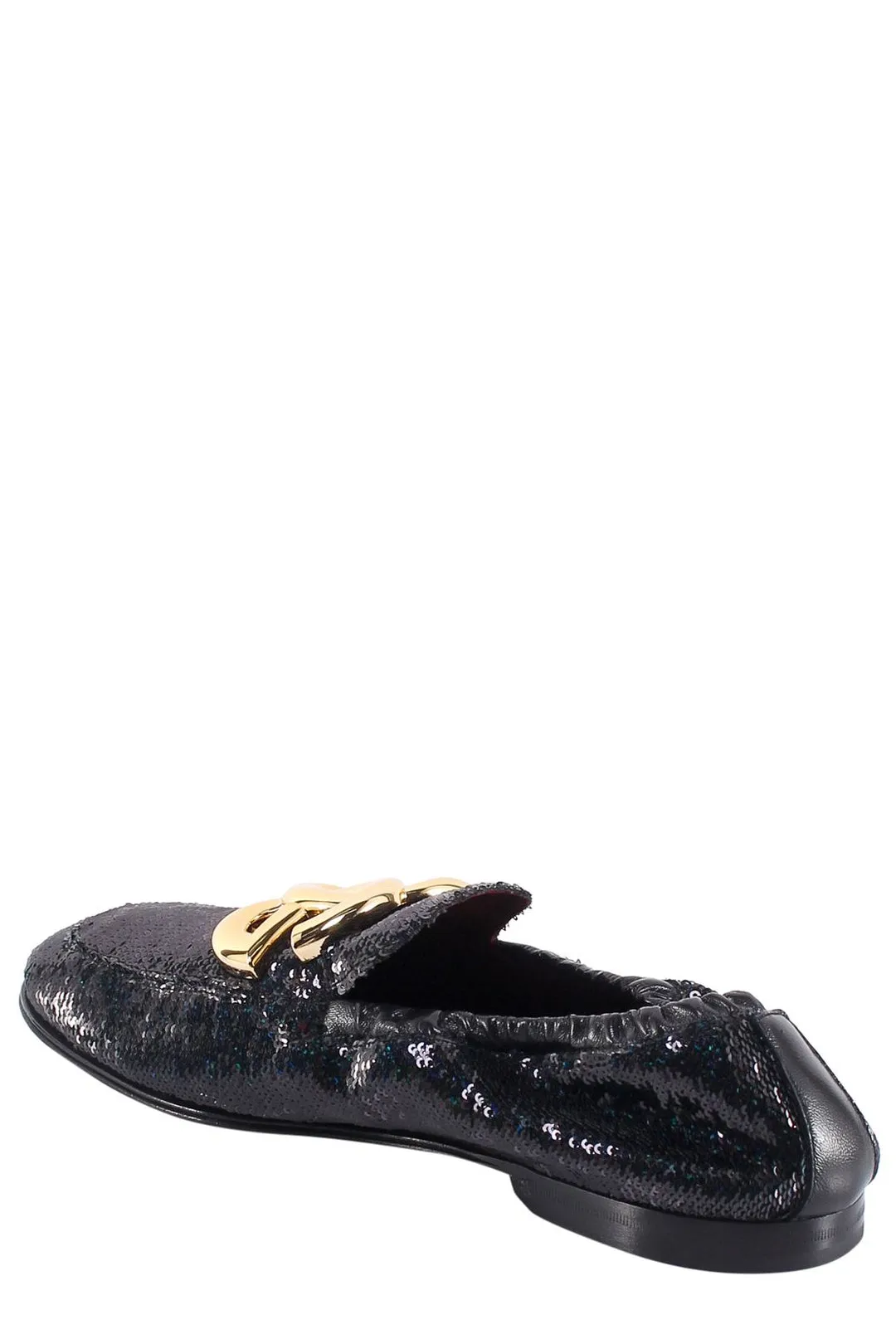 Dolce & Gabbana DG Logo Sequin Embellished Slippers