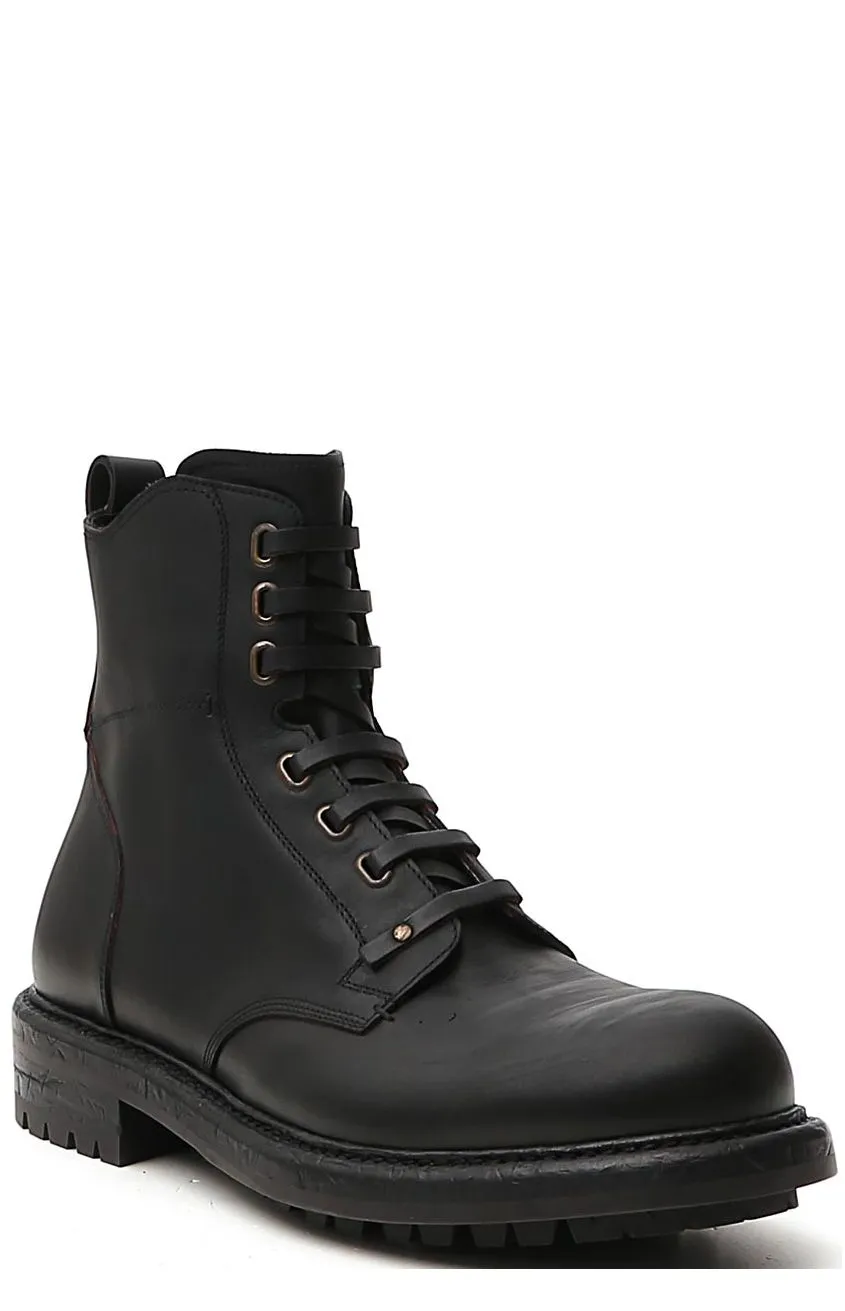 Dolce & Gabbana Lace-Up Ankle Boots