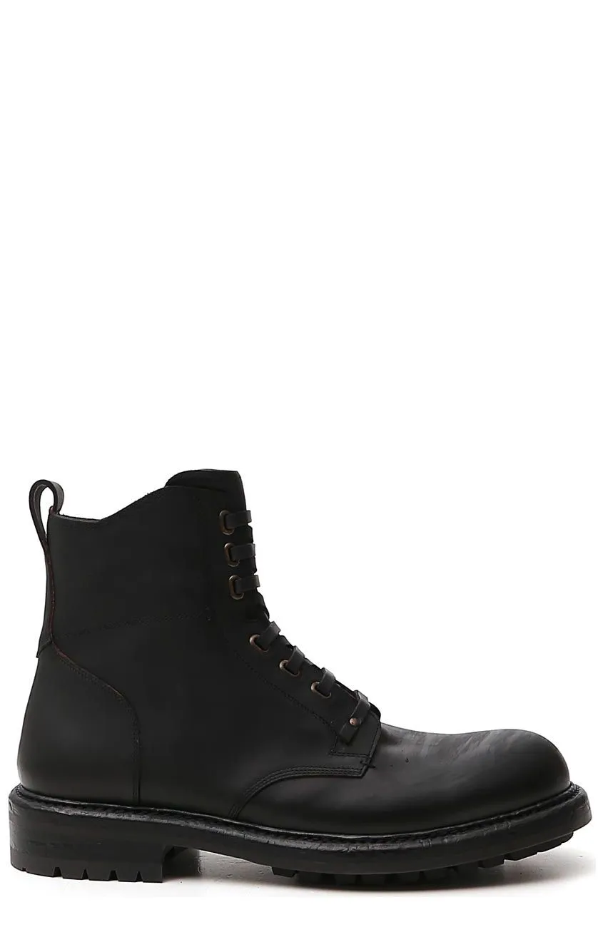 Dolce & Gabbana Lace-Up Ankle Boots
