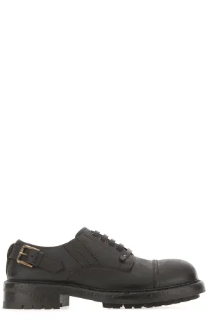 Dolce & Gabbana Lace-Up Buckle Detail Derby Shoes