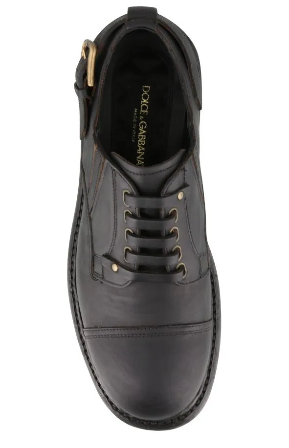 Dolce & Gabbana Lace-Up Buckle Detail Derby Shoes