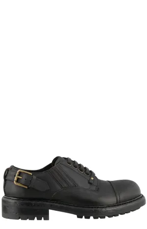 Dolce & Gabbana Lace-Up Buckle Detail Derby Shoes