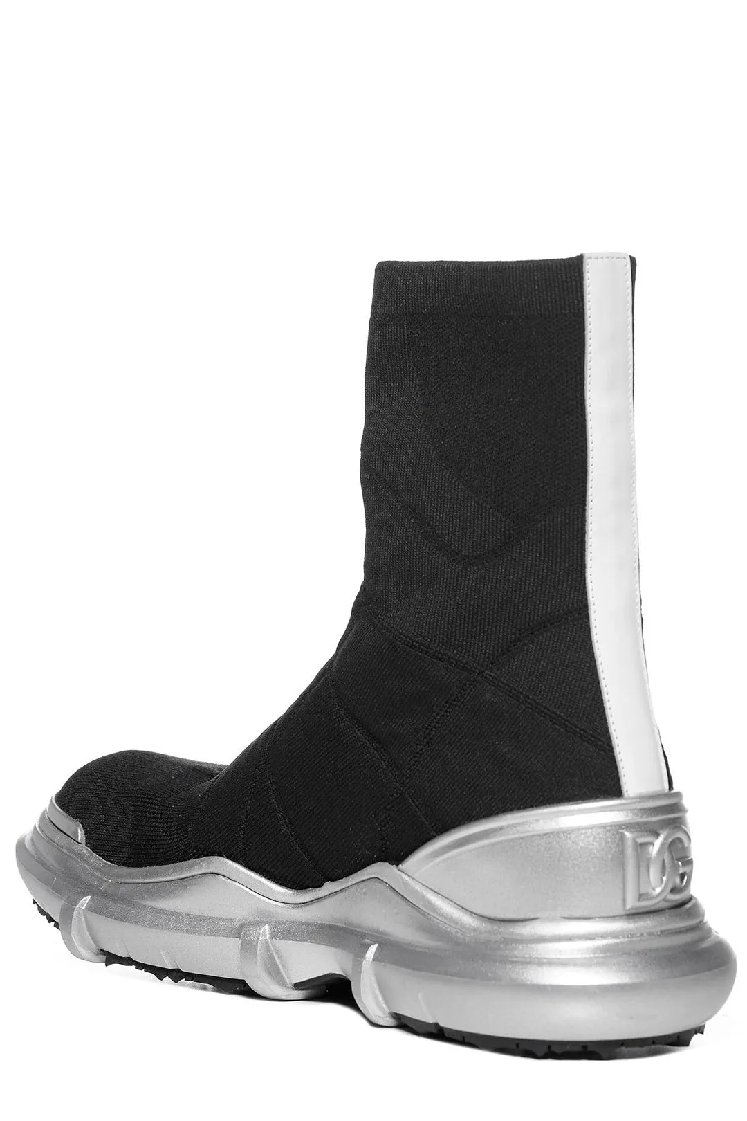 Dolce & Gabbana Log Embroidered Ankle Boots