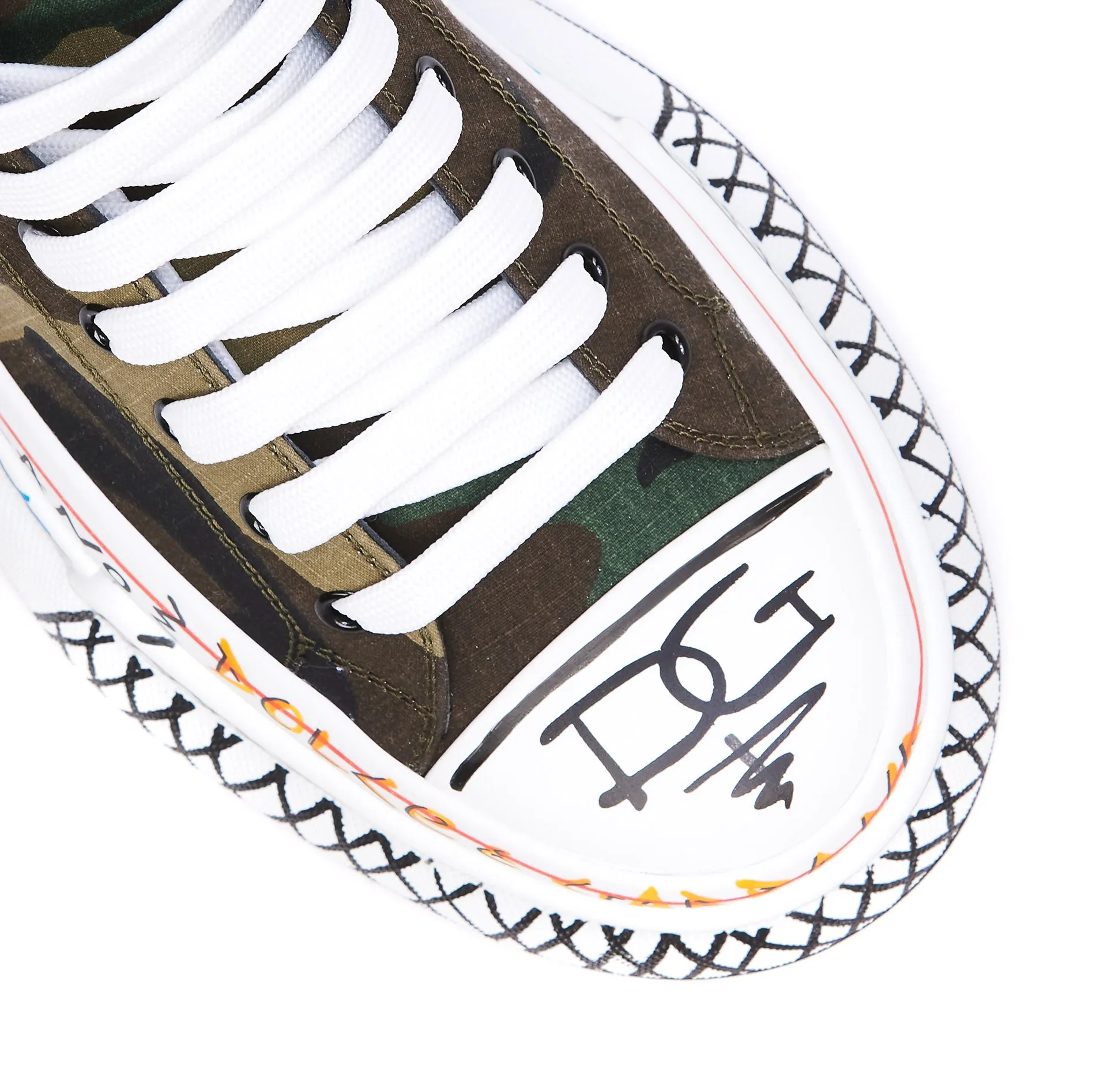 Dolce & Gabbana Logo Patch Lace-Up Sneakers