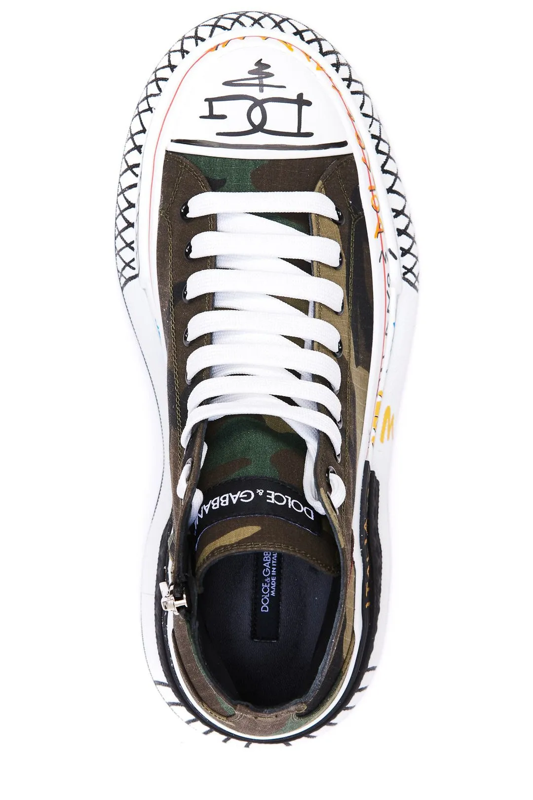 Dolce & Gabbana Logo Patch Lace-Up Sneakers