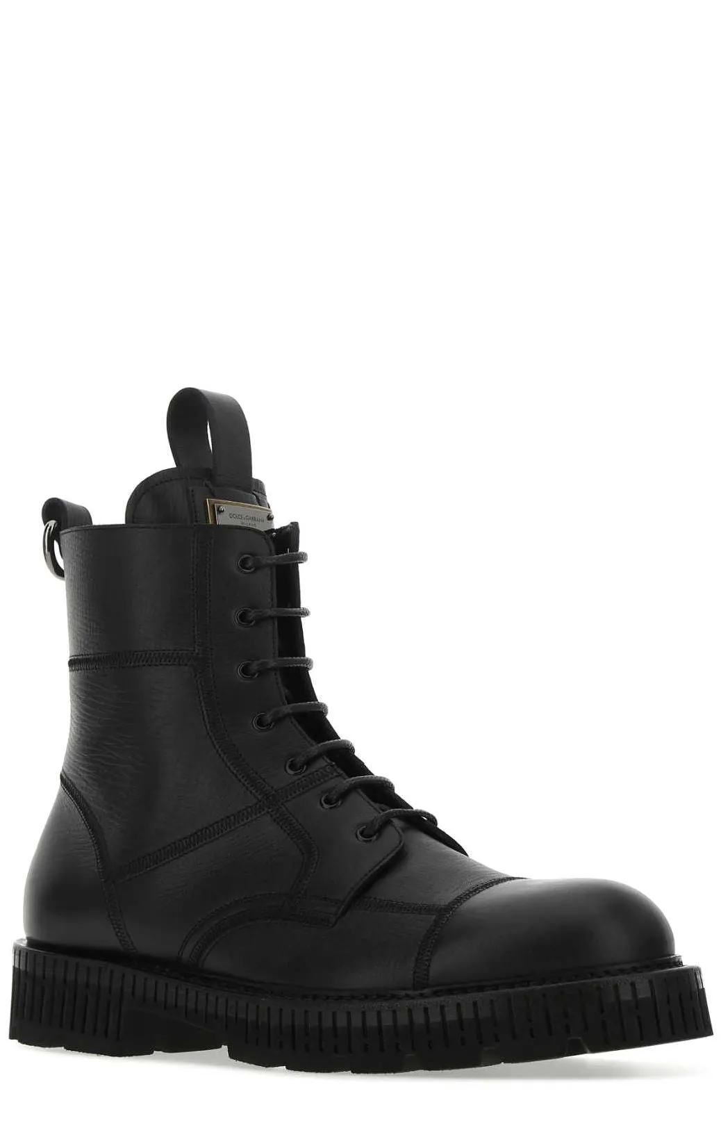 Dolce & Gabbana Logo Plaque Ankle Boots