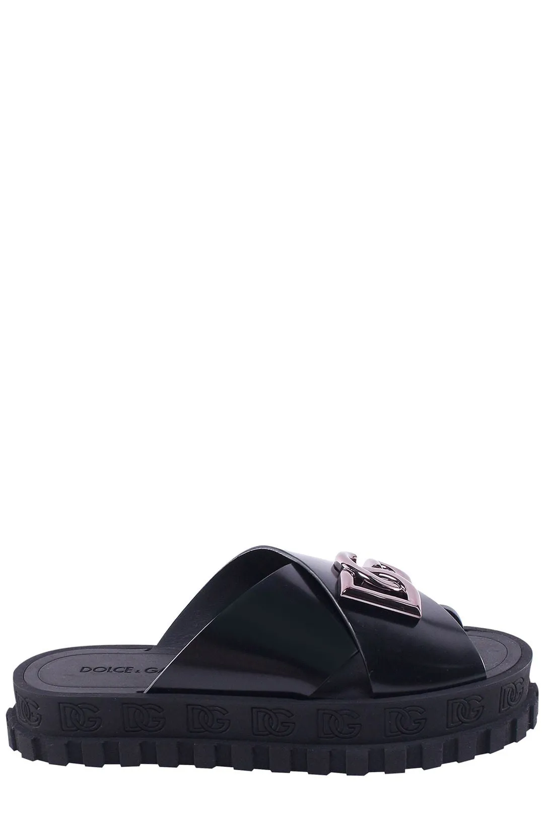 Dolce & Gabbana Logo Plaque Crossover Slides
