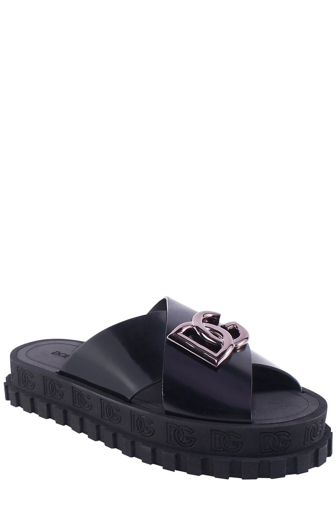Dolce & Gabbana Logo Plaque Crossover Slides