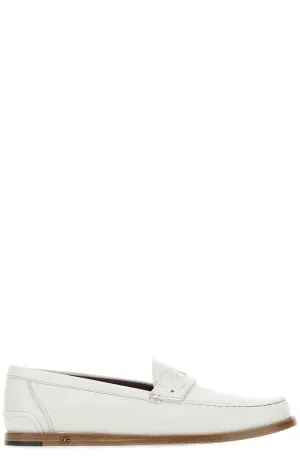 Dolce & Gabbana Logo Plaque Penny Loafers