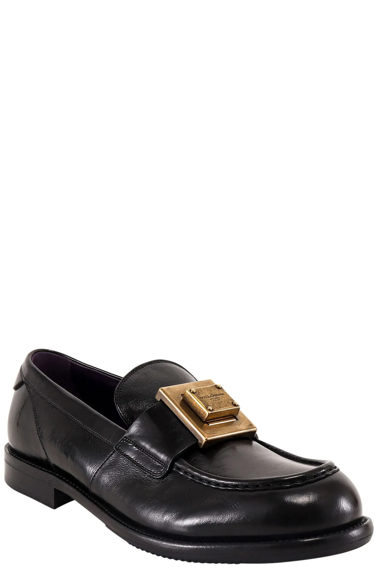 Dolce & Gabbana Mino Logo Plaque Loafers