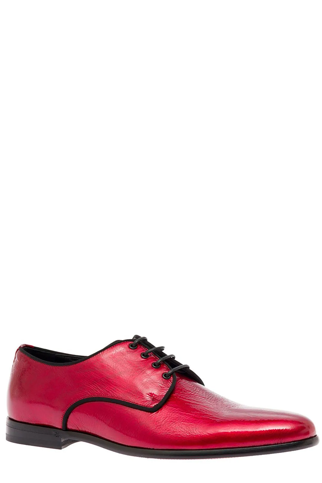 Dolce & Gabbana Patent Lace-Up Derby Shoes