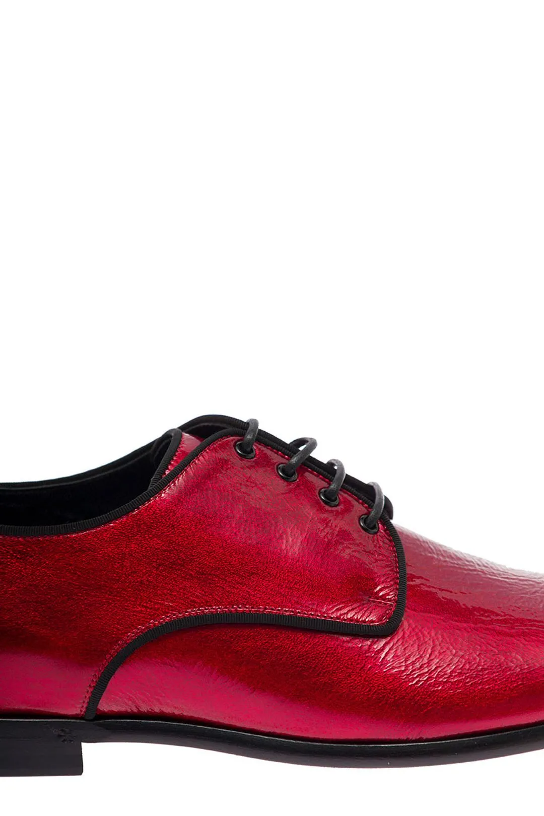 Dolce & Gabbana Patent Lace-Up Derby Shoes