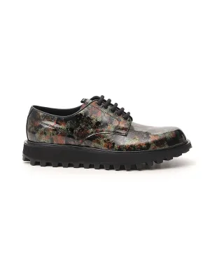 Dolce & Gabbana Printed Derby Lace-Up Shoes