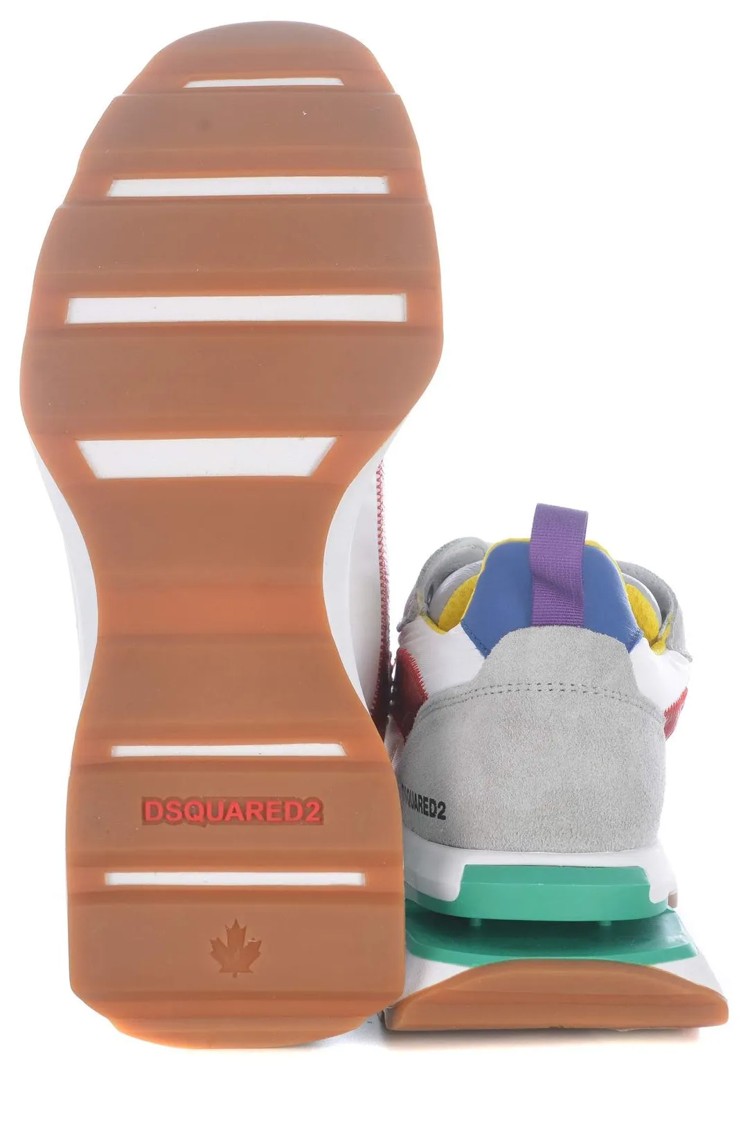 Dsquared 2 Slash Logo Embossed Panelled Sneakers