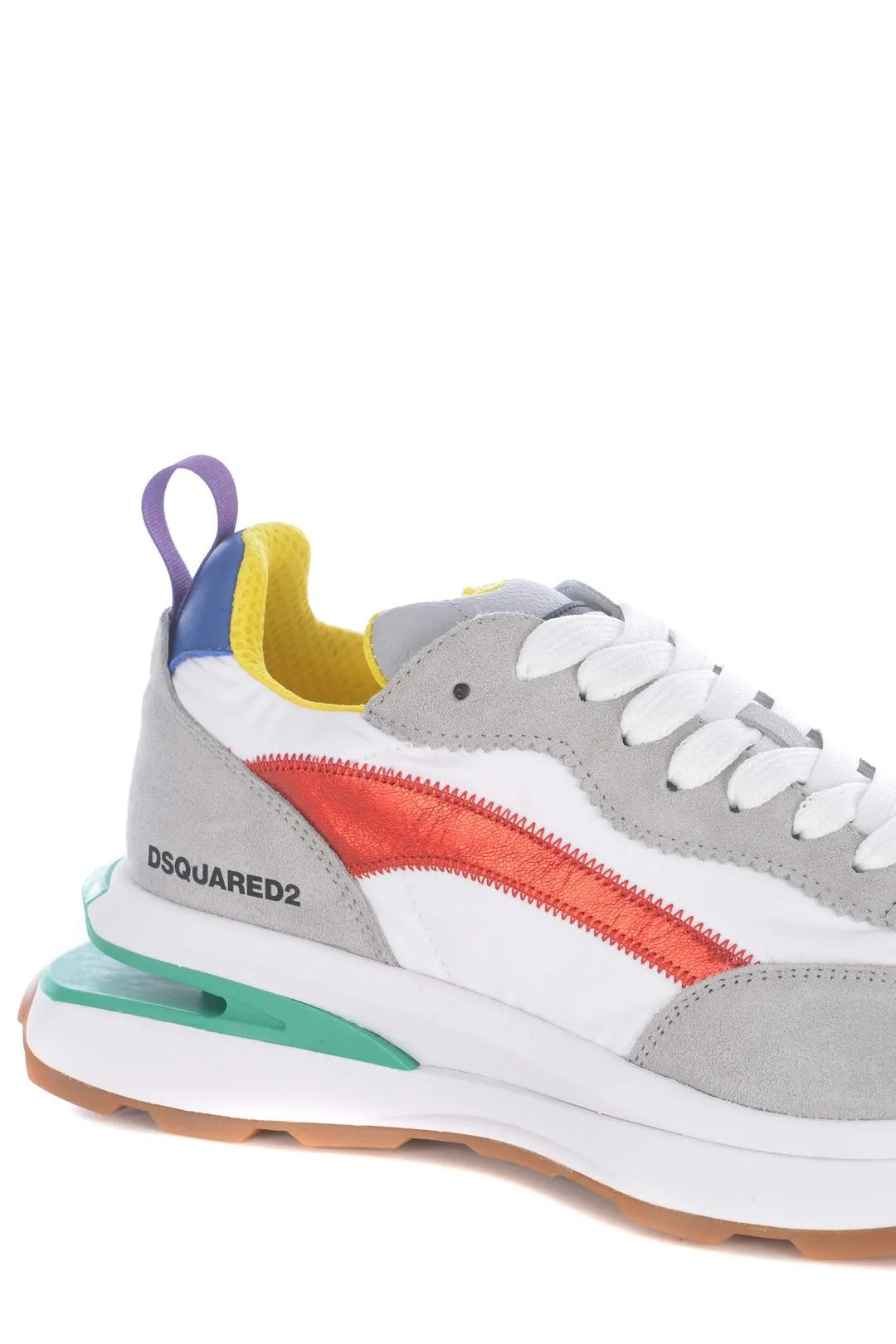 Dsquared 2 Slash Logo Embossed Panelled Sneakers