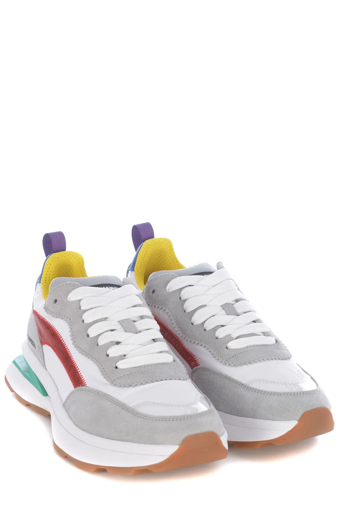 Dsquared 2 Slash Logo Embossed Panelled Sneakers