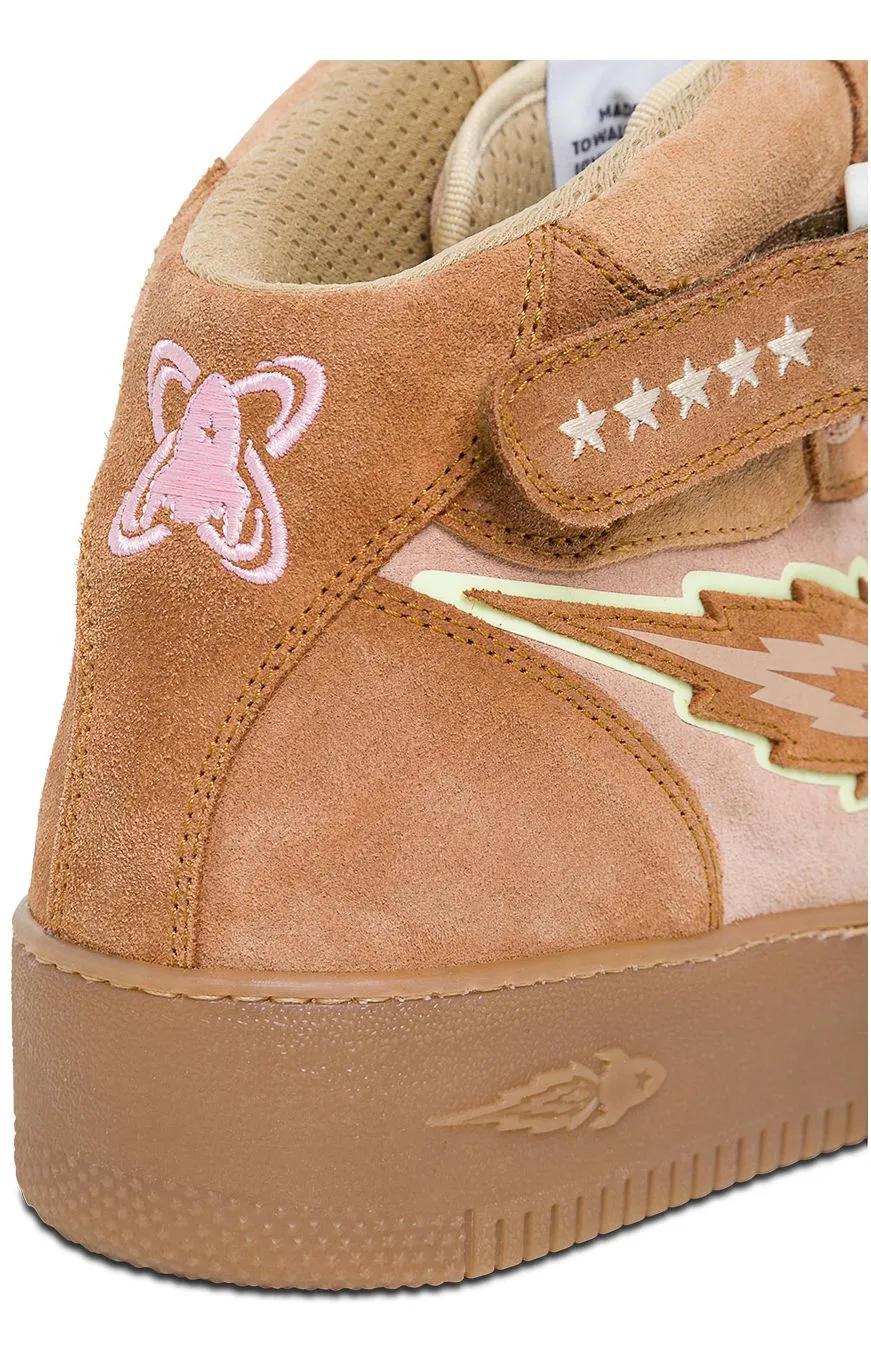 Enterprise Japan Rocket Logo Patched High-Top Sneakers
