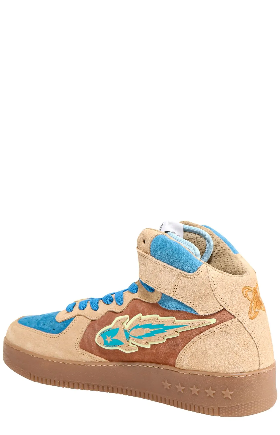 Enterprise Japan Rocket Logo Patched High-Top Sneakers