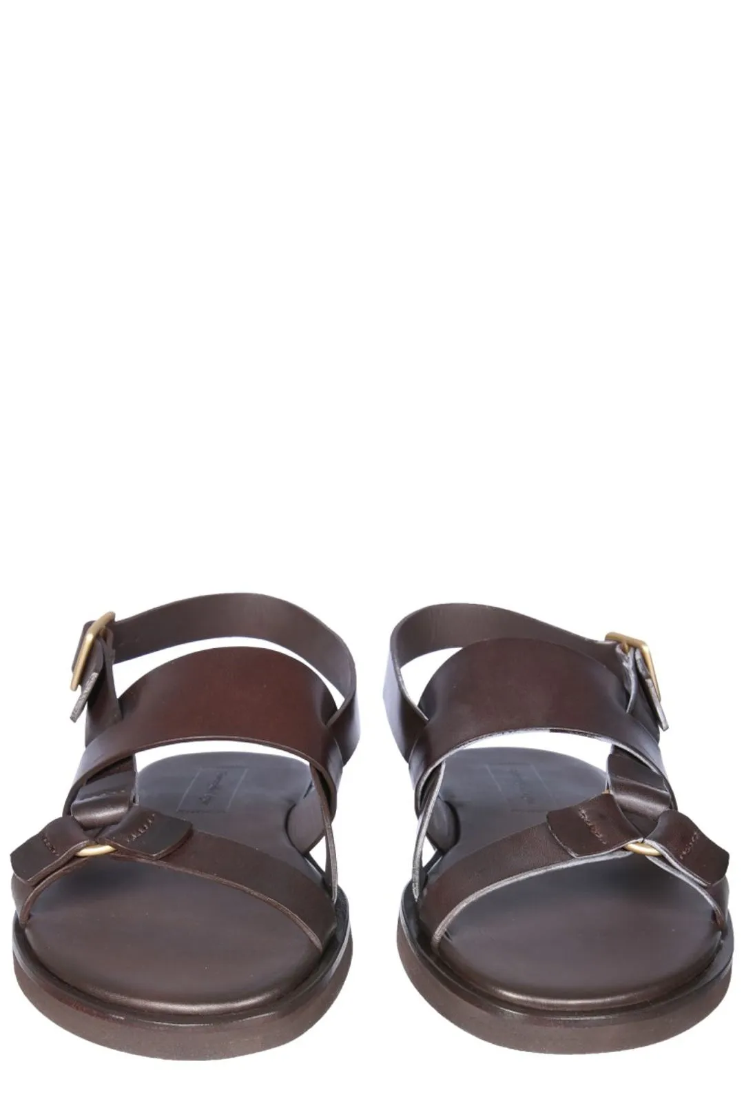 Ermenegildo Zegna Logo Detailed Open Toe Sandals